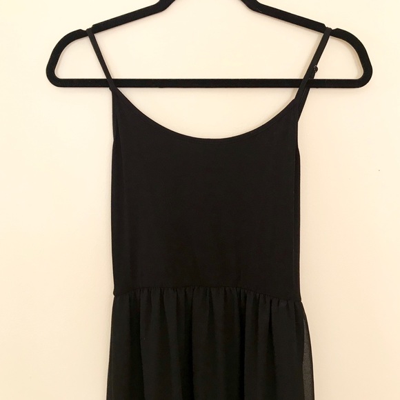 Black sheer maxi + mini dress, M - Picture 3 of 7